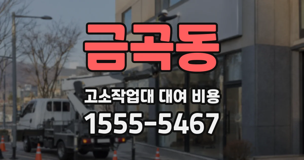 금곡동 고소작업대 대여 비용