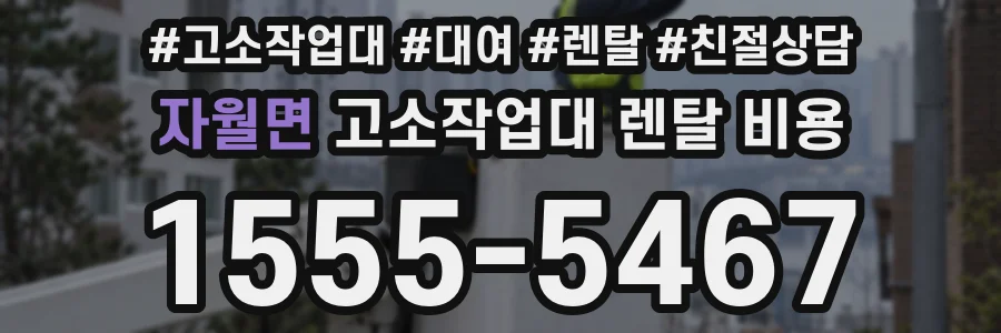 자월면 고소작업대 렌탈 비용