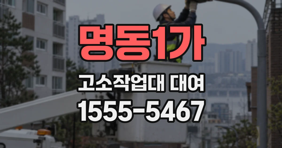 명동1가 고소작업대 대여