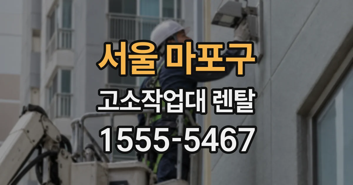 서울 마포구 고소작업대 렌탈
