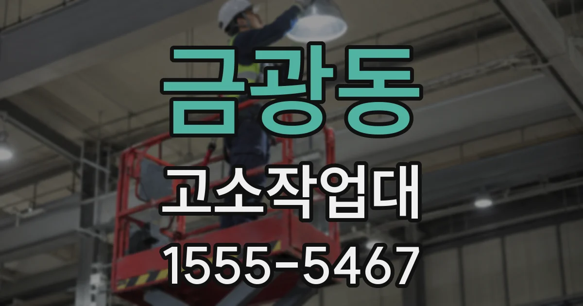 금광동 고소작업대