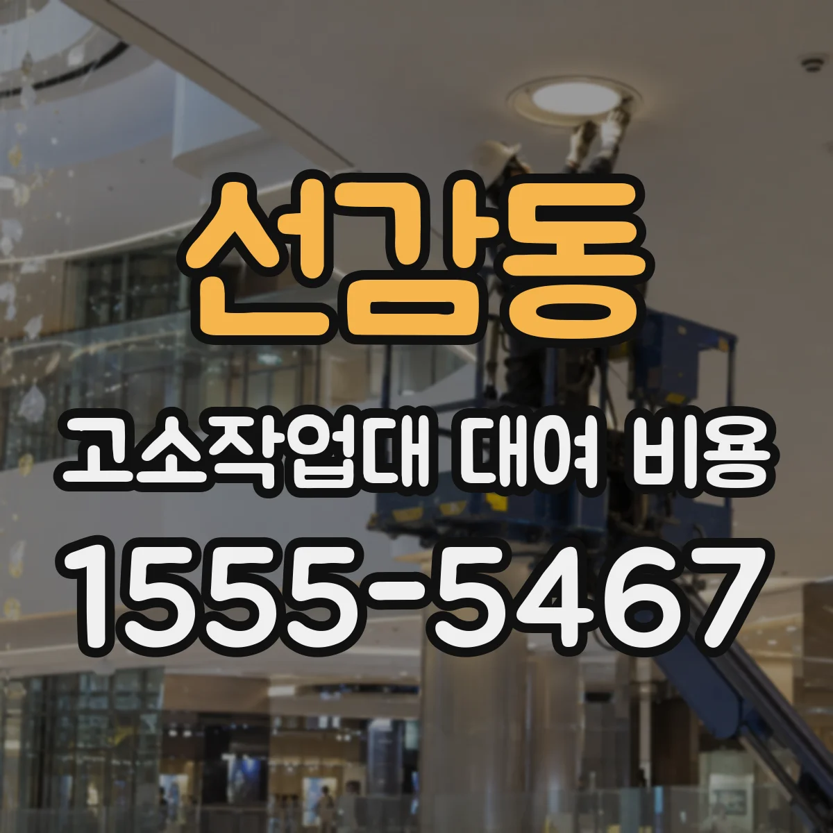 선감동 고소작업대 대여 비용