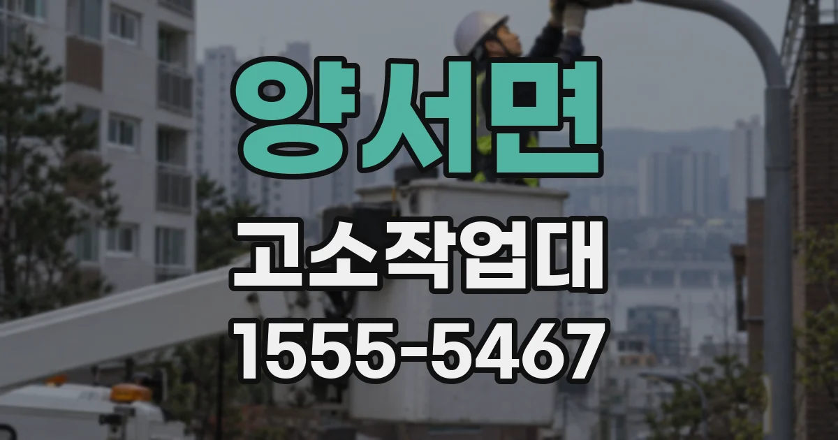 양서면 고소작업대