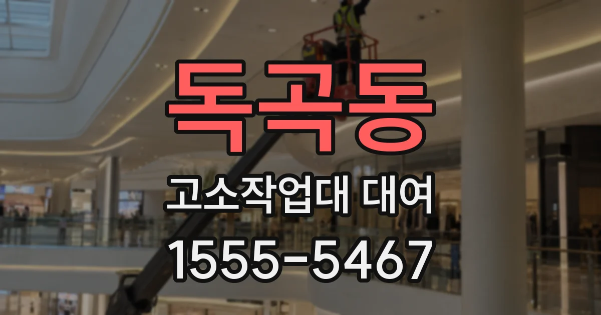 독곡동 고소작업대 대여