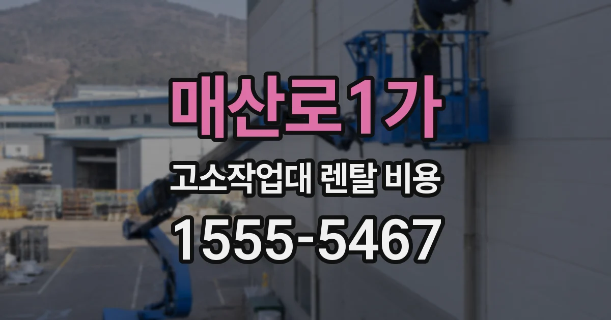 매산로1가 고소작업대 렌탈 비용