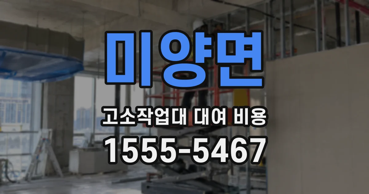 미양면 고소작업대 대여 비용