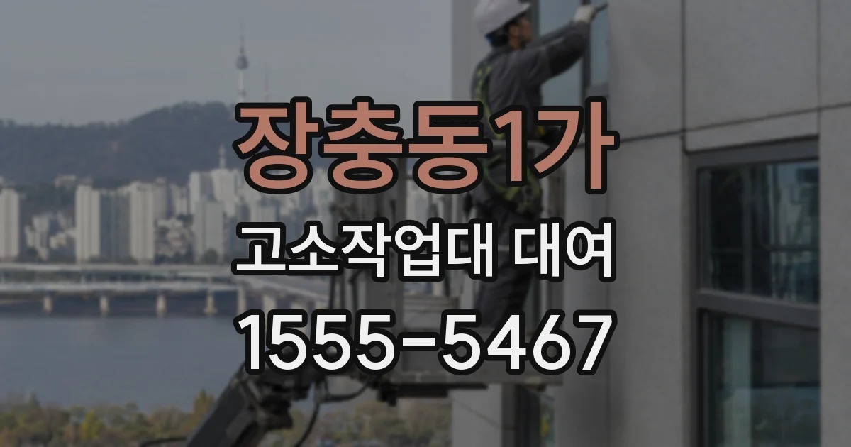 장충동1가 고소작업대 대여