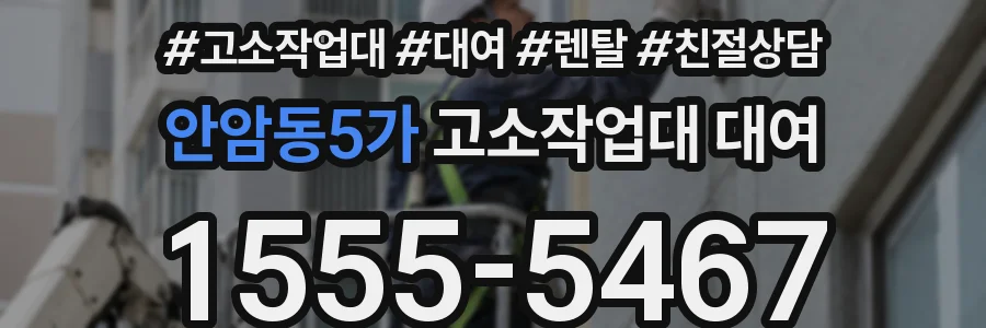 안암동5가 고소작업대 대여