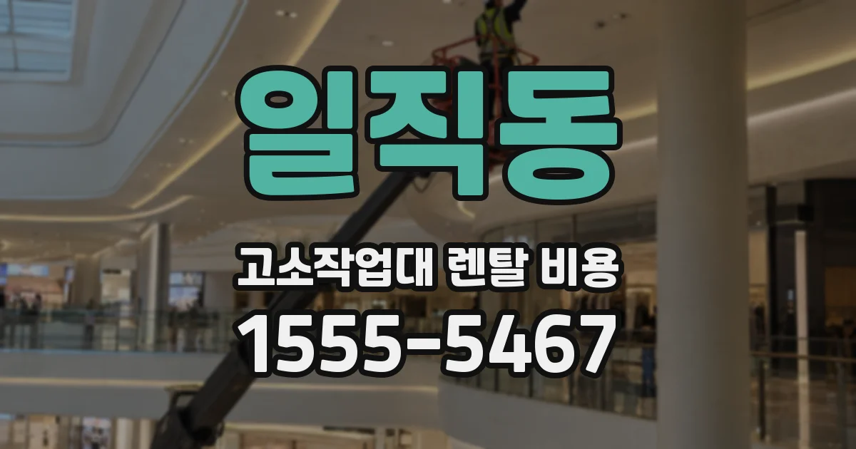 일직동 고소작업대 렌탈 비용