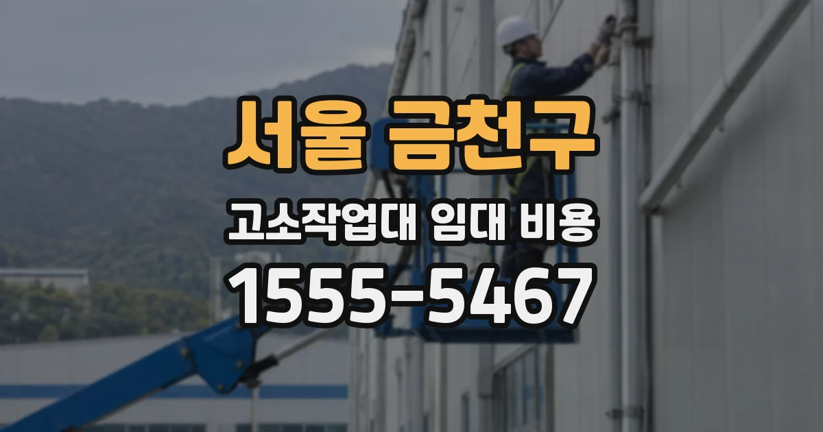 서울 금천구 고소작업대 임대 비용