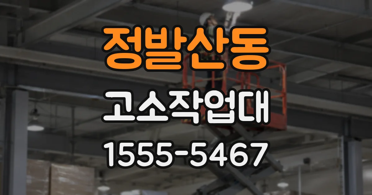 정발산동 고소작업대
