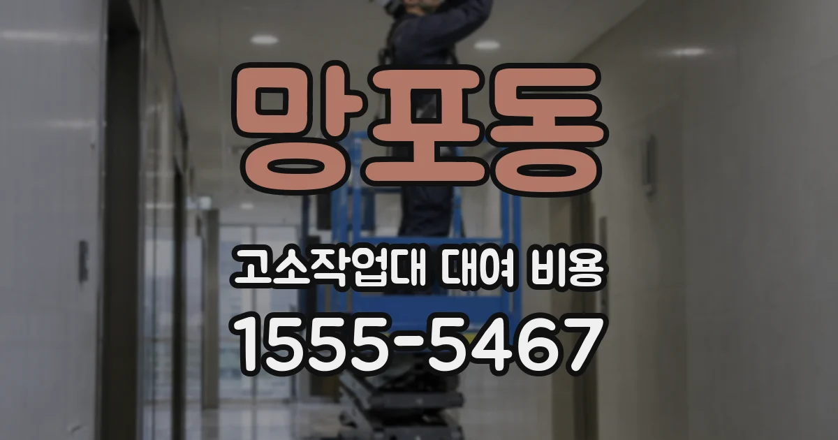 망포동 고소작업대 대여 비용