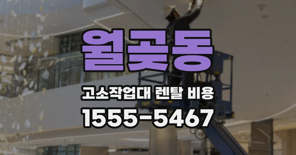 월곶동 고소작업대 렌탈 비용