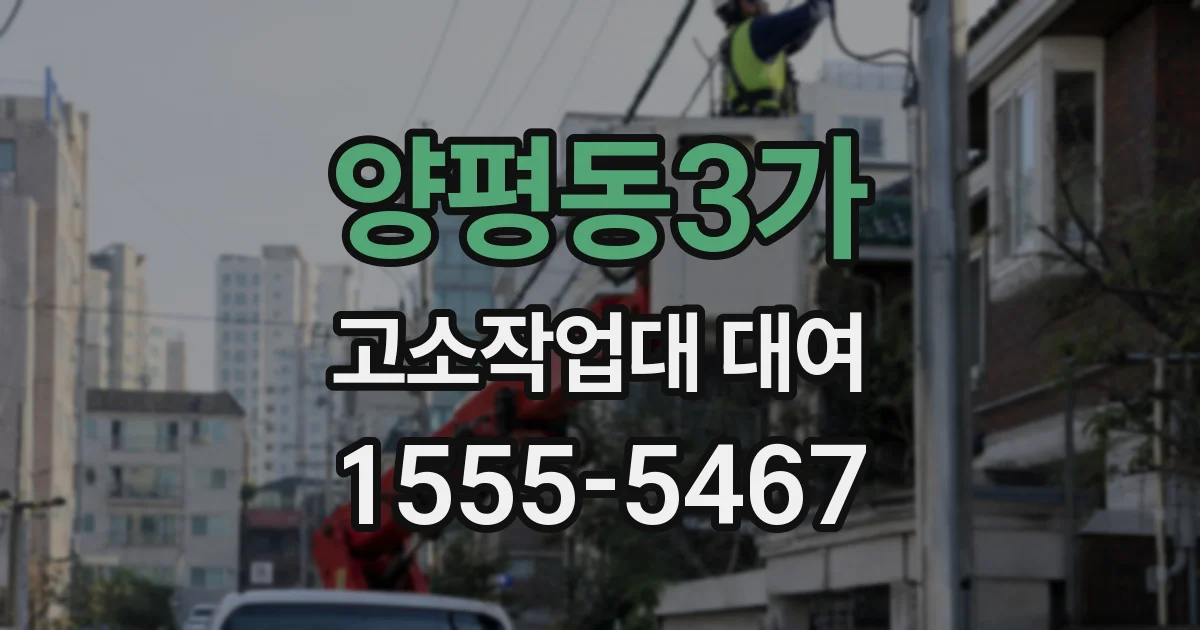 양평동3가 고소작업대 대여