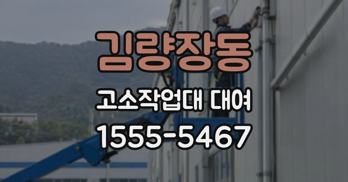 김량장동 고소작업대 대여