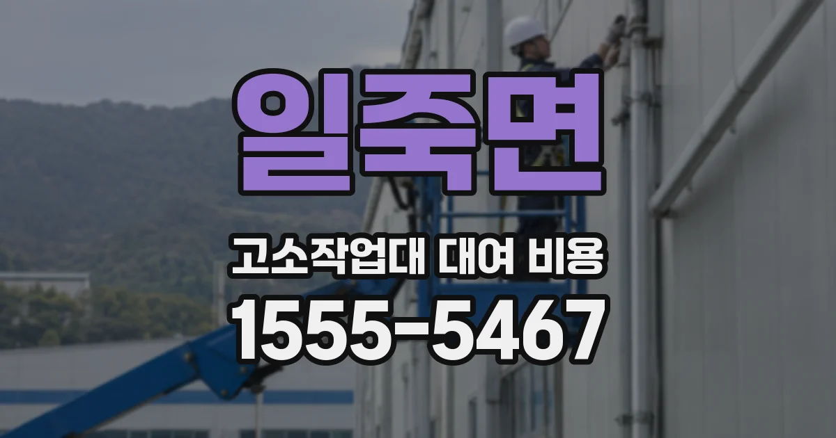 일죽면 고소작업대 대여 비용