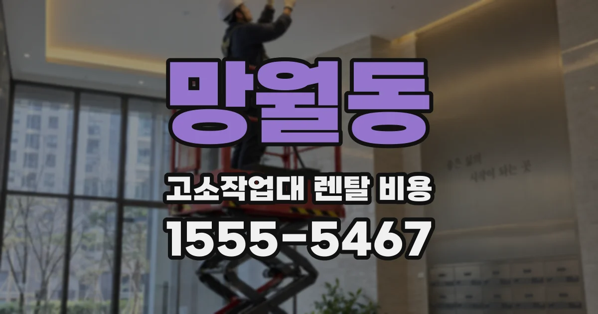망월동 고소작업대 렌탈 비용