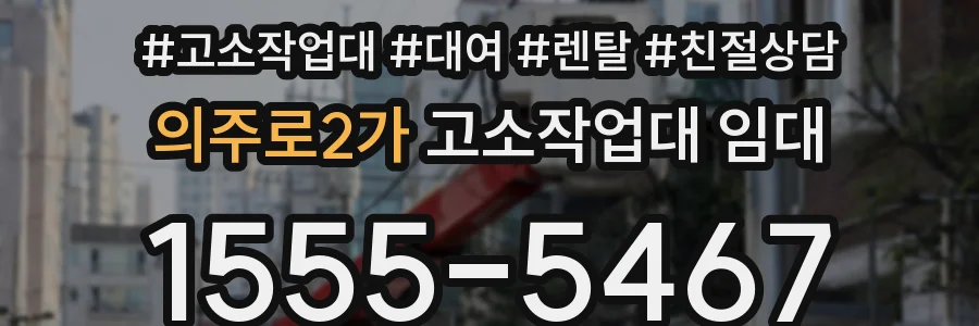 의주로2가 고소작업대 임대