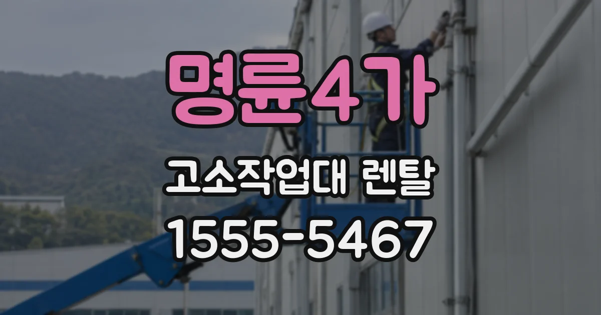 명륜4가 고소작업대 렌탈