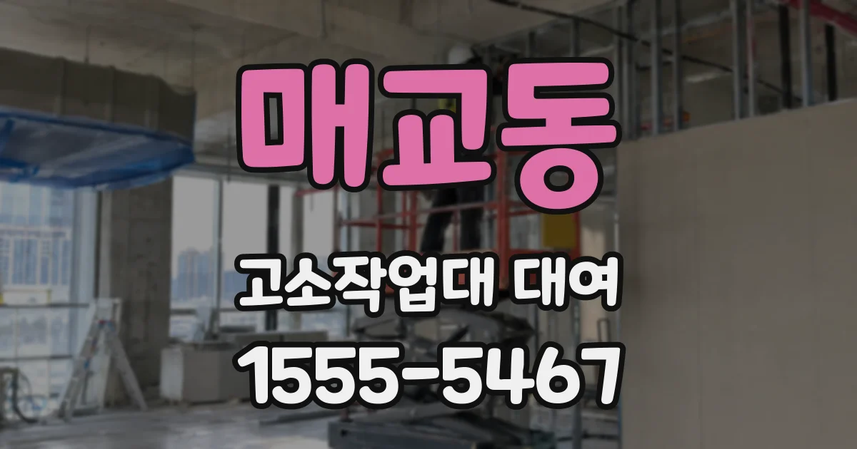 매교동 고소작업대 대여