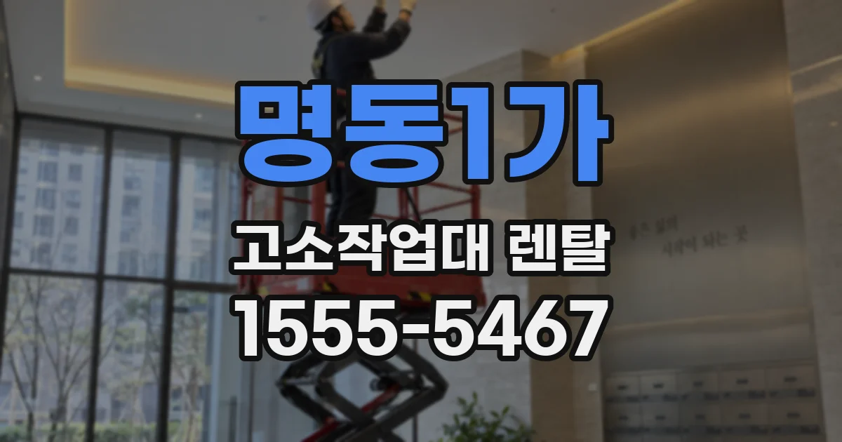 명동1가 고소작업대 렌탈