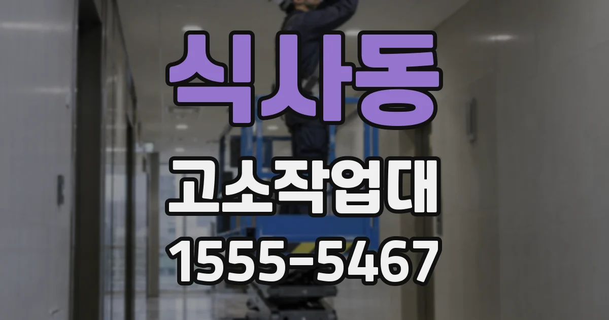 식사동 고소작업대