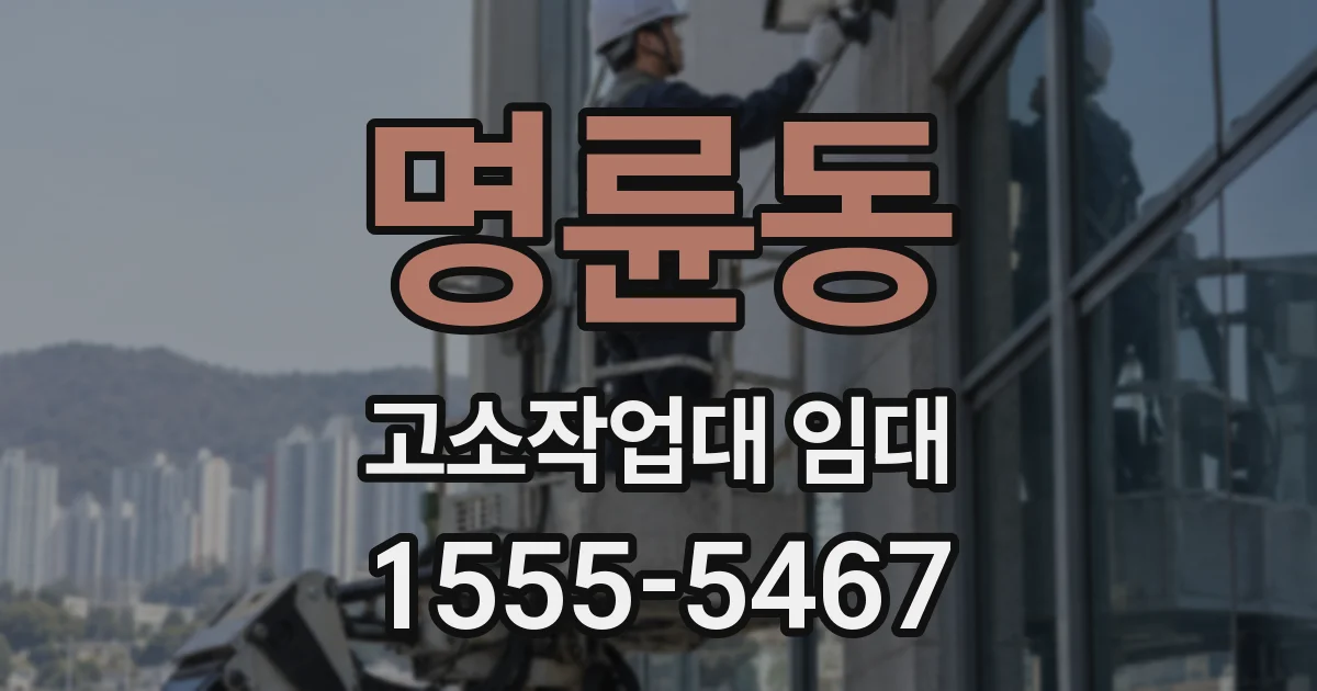 명륜동 고소작업대 임대