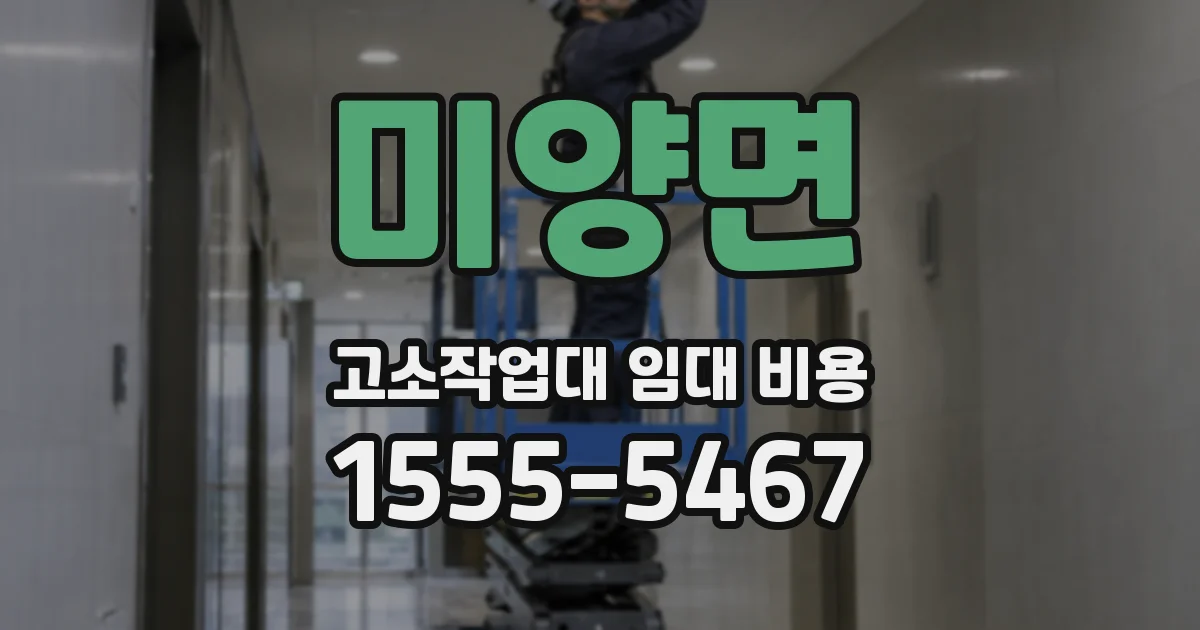 미양면 고소작업대 임대 비용