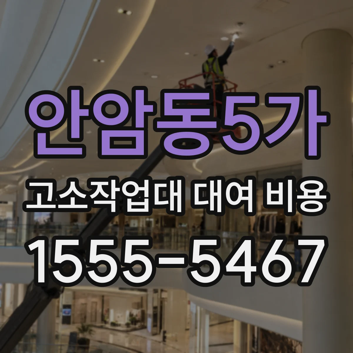 안암동5가 고소작업대 대여 비용