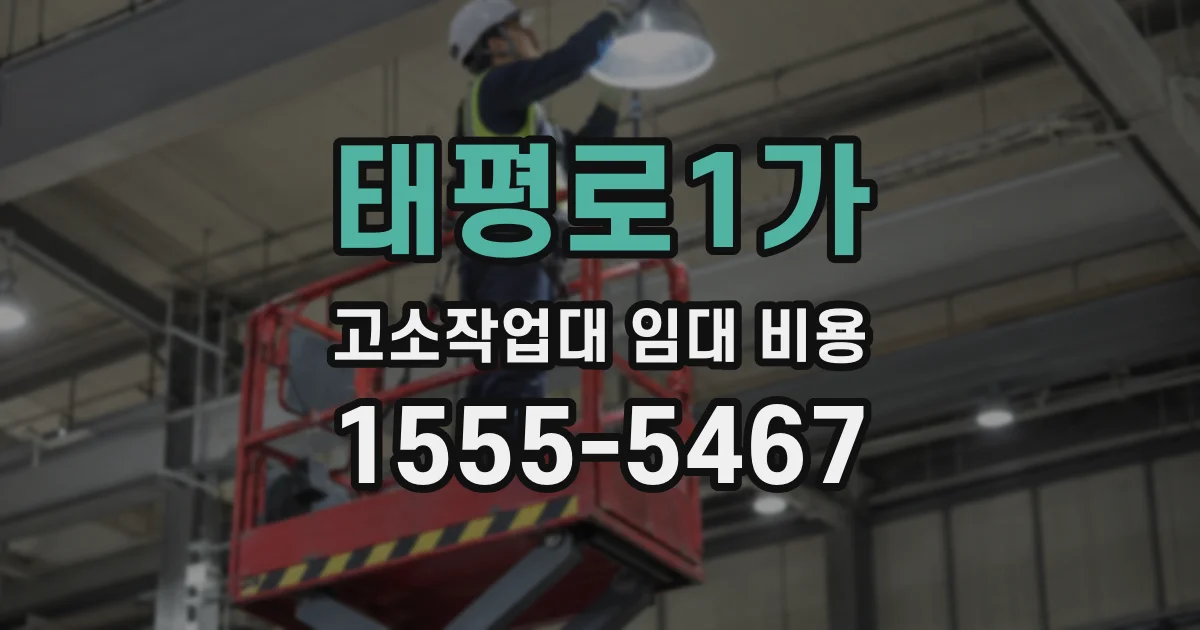 태평로1가 고소작업대 임대 비용