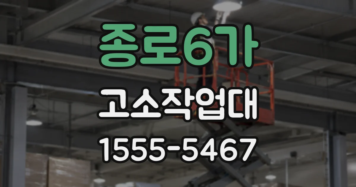 종로6가 고소작업대