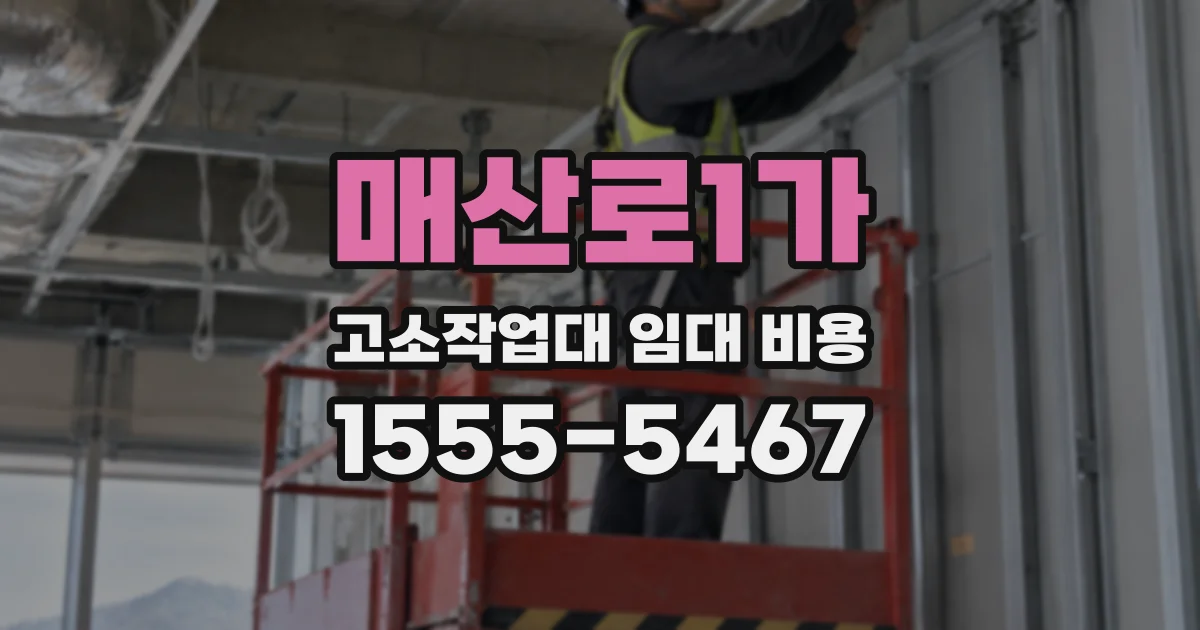 매산로1가 고소작업대 임대 비용