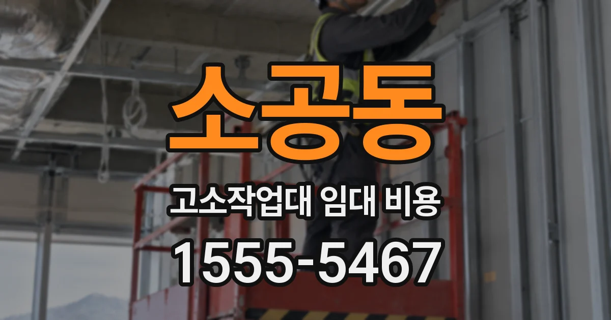 소공동 고소작업대 임대 비용