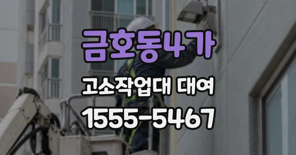 금호동4가 고소작업대 대여
