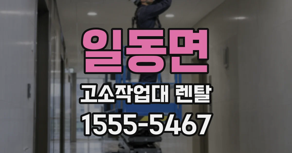 일동면 고소작업대 렌탈