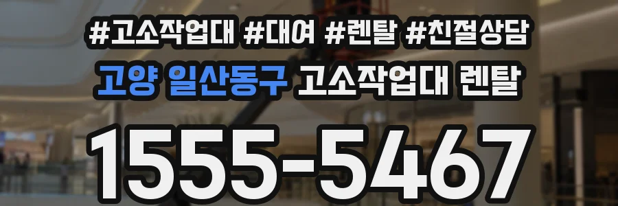 고양 일산동구 고소작업대 렌탈