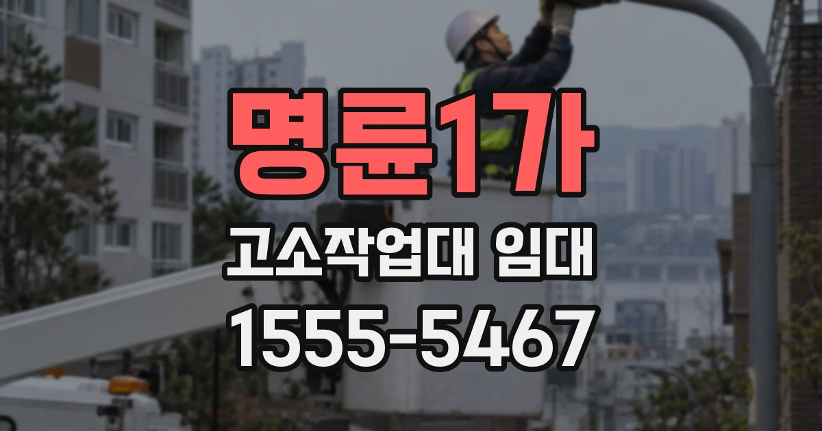 명륜1가 고소작업대 임대