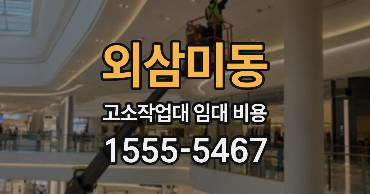 외삼미동 고소작업대 임대 비용