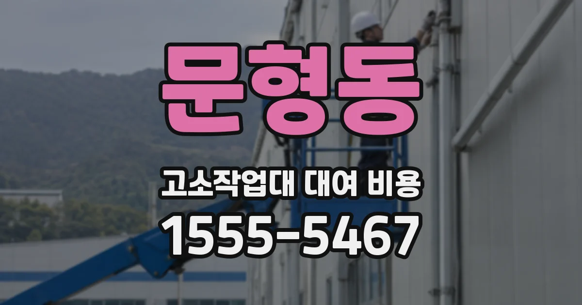 문형동 고소작업대 대여 비용