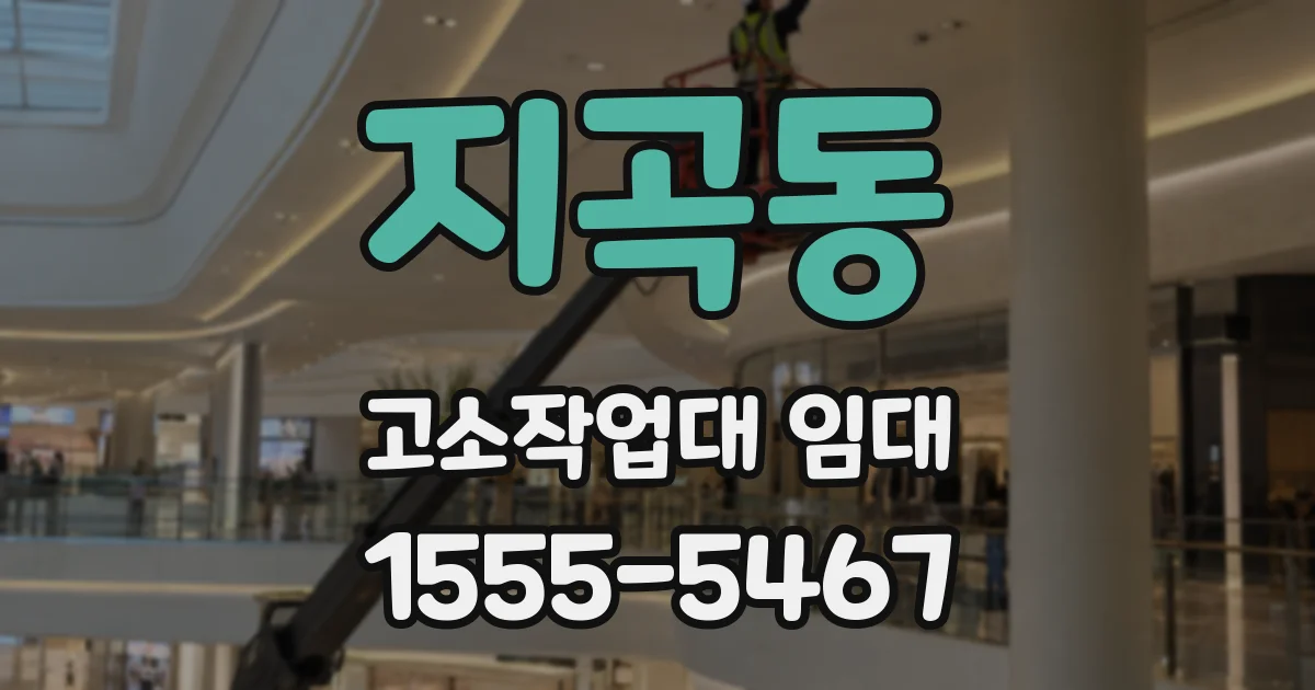 지곡동 고소작업대 임대