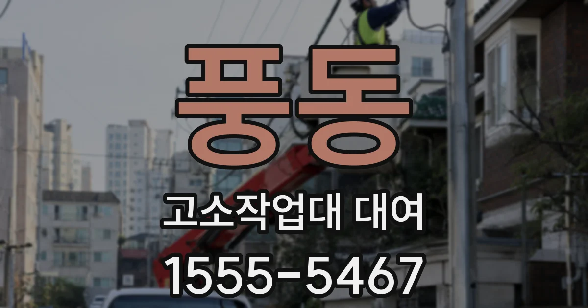 풍동 고소작업대 대여