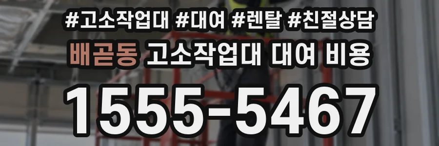 배곧동 고소작업대 대여 비용