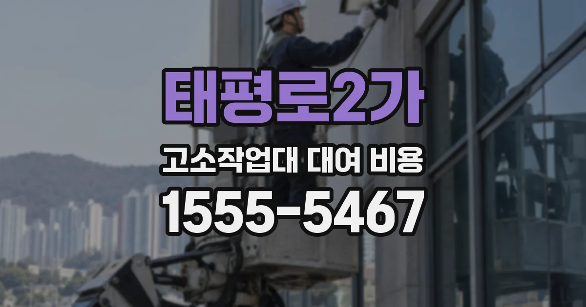 태평로2가 고소작업대 대여 비용