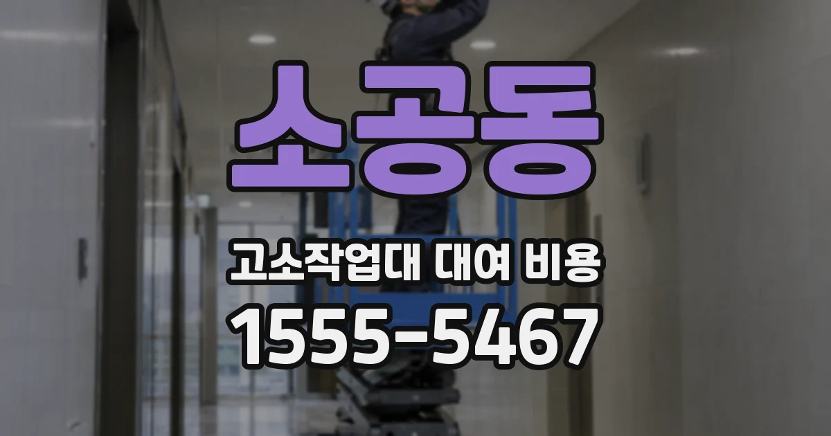 소공동 고소작업대 대여 비용
