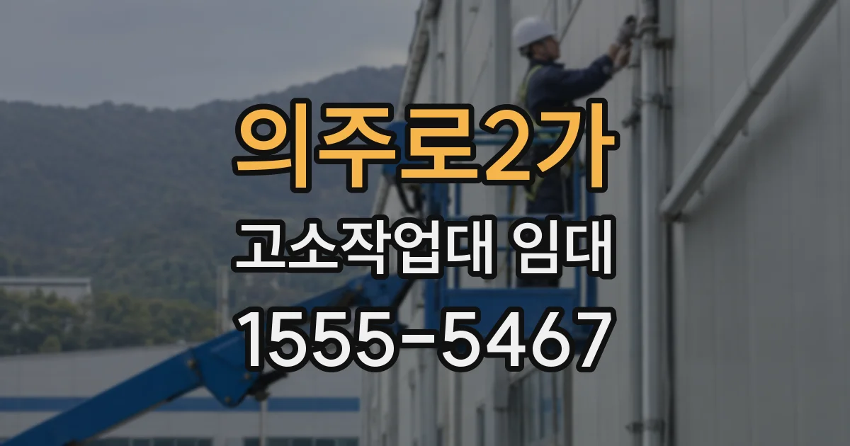의주로2가 고소작업대 임대