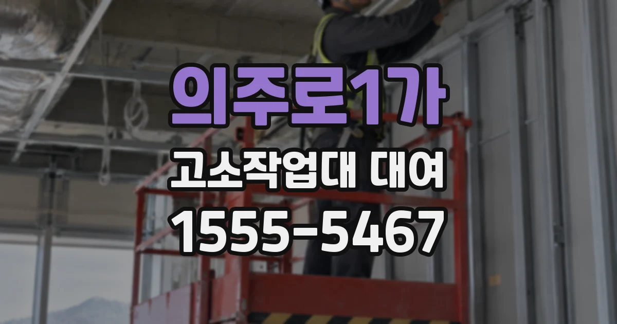 의주로1가 고소작업대 대여