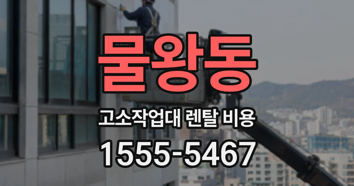 물왕동 고소작업대 렌탈 비용