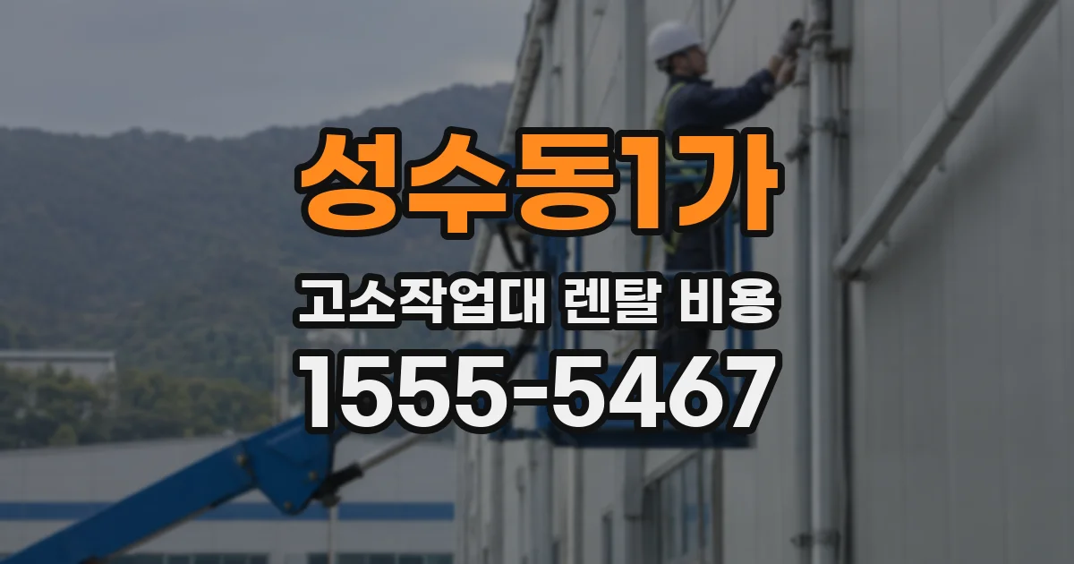 성수동1가 고소작업대 렌탈 비용
