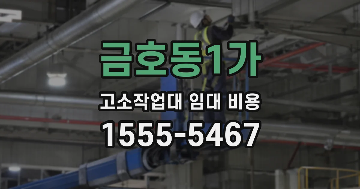 금호동1가 고소작업대 임대 비용