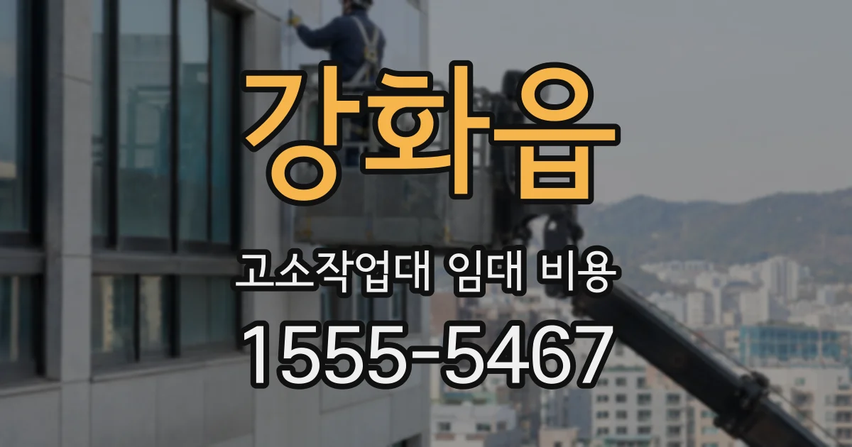 강화읍 고소작업대 임대 비용
